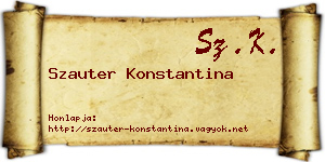 Szauter Konstantina névjegykártya